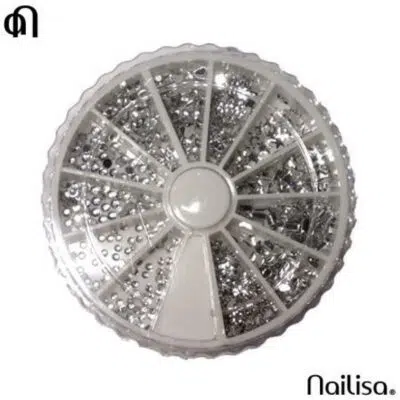 Carrousel multi strass argentés