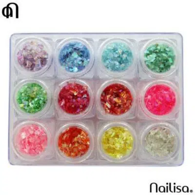 Set Paper Flakes Pastel 12 couleurs